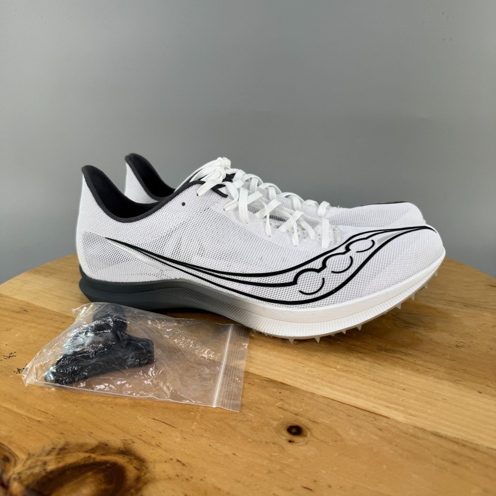 Saucony Endorphin Cheetah Mens Size 11 Running Track & Field Spikes Shoes White